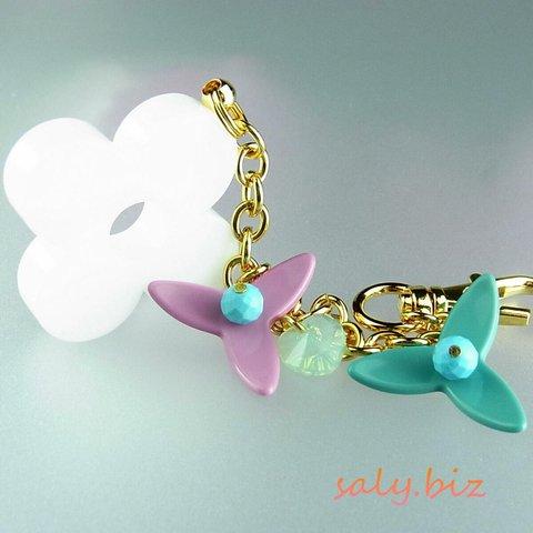 saly☆フラワー！flower！フラワー！☆バッグチャーム