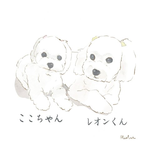 似顔絵アート(ワンちゃん)