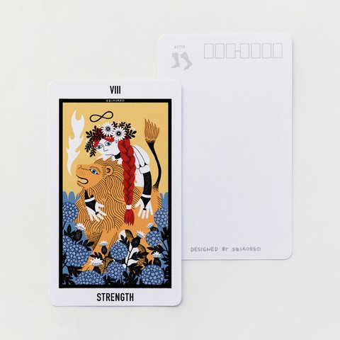 TAROT POSTCARD - strength -