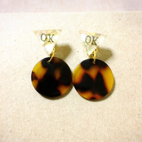 OKピアス×丸べっ甲