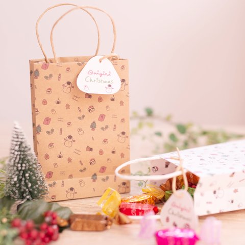 【クリスマス】おにぎり紙袋　Chistmas ver. 