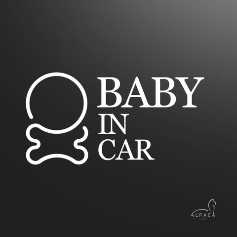 Baby in car「∞ベビーb」【おまけステッカー付】ベビーインカー　オリジナルステッカー　カーサイン