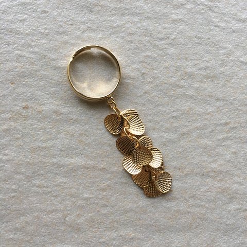 ⭐ gold ring   ～glass charm～
