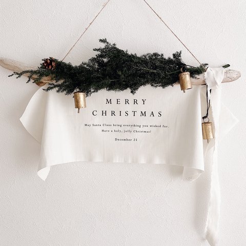 Christmas  tapestry / MERRY CHRISTMAS | コットンリネン | クリスマス | ツリー | オーナメント