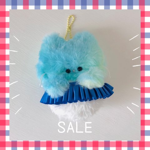 【SALE】コロンとデカめなキーホルダー♡ネコ♪ヒラヒラつけました。④