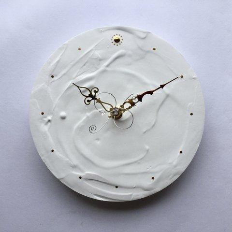白い時計（20cm）