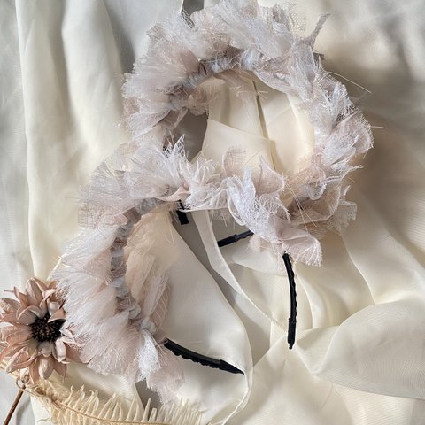 ribbon headband カチューシャ ヘッドドレス 誕生日 発表会 結婚式 リングガール