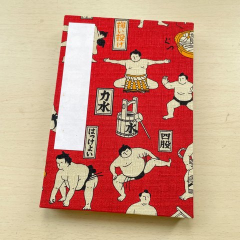 【中サイズ】赤色　たくさんのお相撲さん/御朱印帳