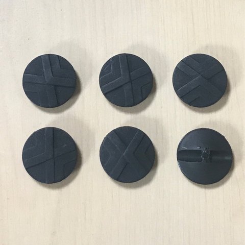 ●18㎜● MATTE BLACK DESIGN BUTTON PARTS