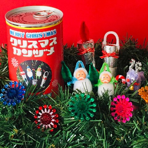 ⑤☆クリスマスのカンヅメ☆【赤缶(水色&黄緑)】《送料無料》