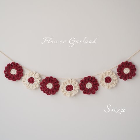 クリスマスカラー 花のガーランド【Basic】~Flower Garland ~