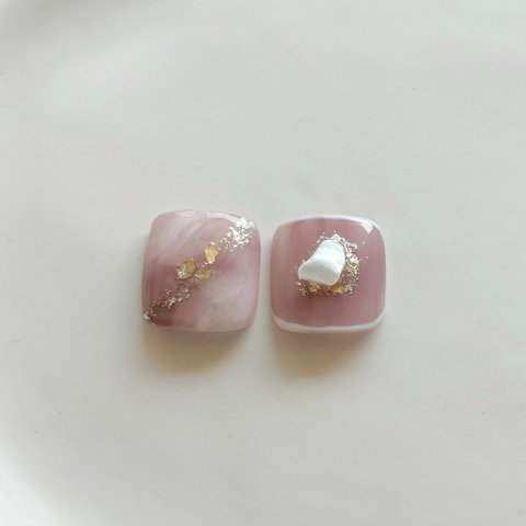 【footネイルチップ】purple×shell