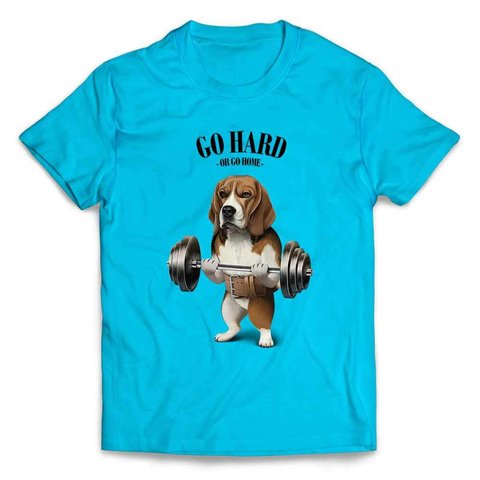 半袖Tシャツ ビーグル 犬 筋トレ 筋肉 ウエイトリフティング ジム by FOX REPUBLIC