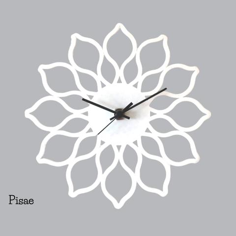 花の時計（ホワイト）_壁掛け時計