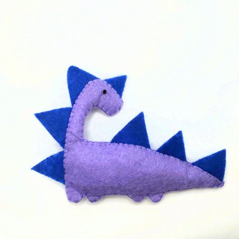 恐竜さんバッジ 紫