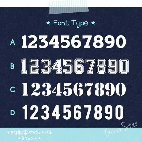 《好きな数字が5つ選べる☆8フォント》 数字ステッカー ＆ アイロンシート　　　耐水ステッカー 表札 ウォールステッカー ゼッケン ユニフォーム