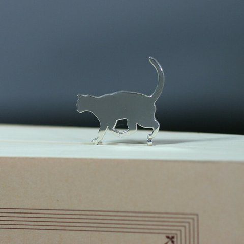 Cat-BookMark-4　シルバーブックマーク　しおり　猫　ネコ