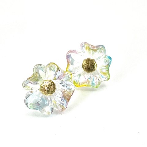 TIAM ハンドメイド レジン 花 おしゃれ ピアス