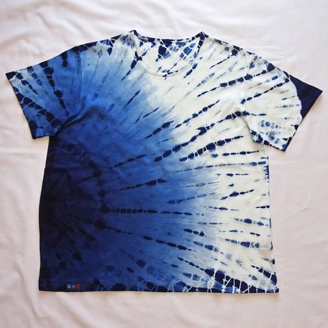 藍染めＴシャツ　宇宙　レディース・メンズ