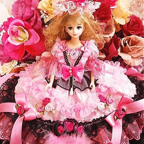 SOLD ジェニー ベル薔薇の ロマンチック ドレス 