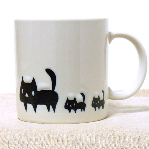 黒ネコ マグカップ