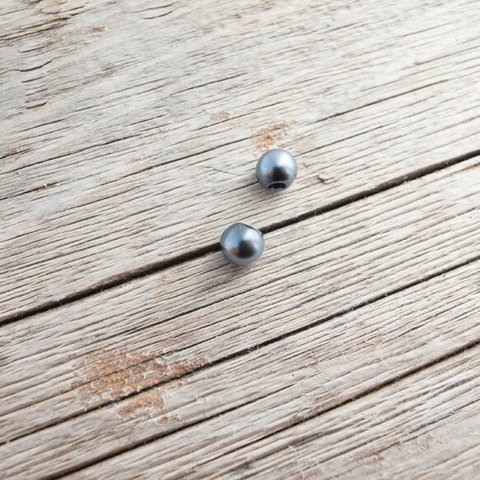 パールボタン　＃484　1穴　6mm C/# GUNMETAL ガンメタル **30個セット** 