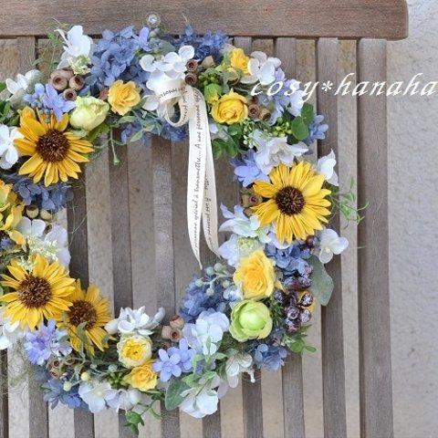 ひまわり畑の初夏wreath