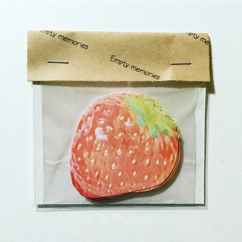 オリジナル フルーツメモ イチゴ 25枚