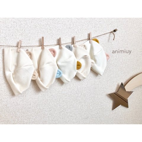 再×643🐻❁﻿baby & kids❁カラフルくま耳ビーニー