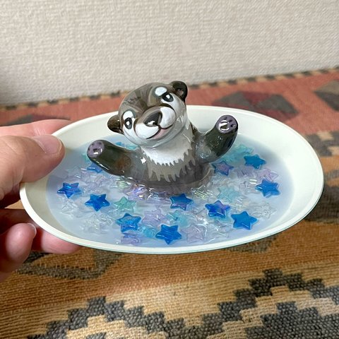 コツメカワウソの小物入れ アクセサリー収納 小物いれ 小皿