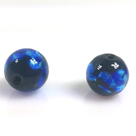 ホタル玉 ほたる玉 直径10mm×2個 青
