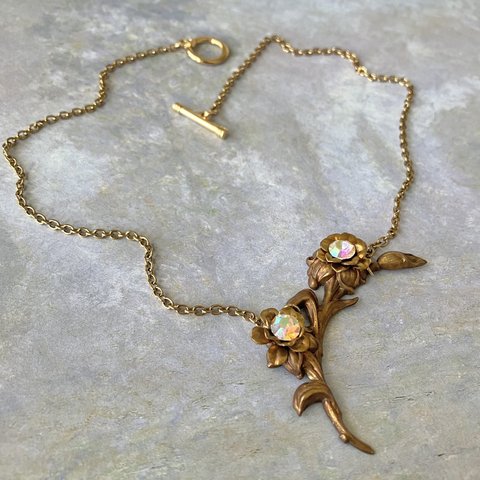 flower branch necklace