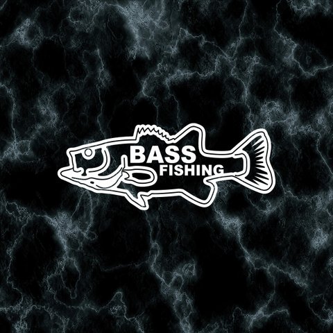 送料無料★BASS Fishing バス釣り｜カッティングステッカー｜15cm｜超防水｜UVカット｜屋外使用可【C038】