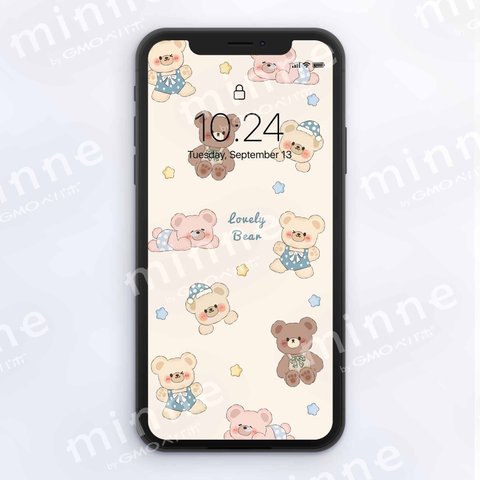 [かわいい／クマ]　壁紙   Bear  スマホ壁紙　Lovely Bear  大人気-J