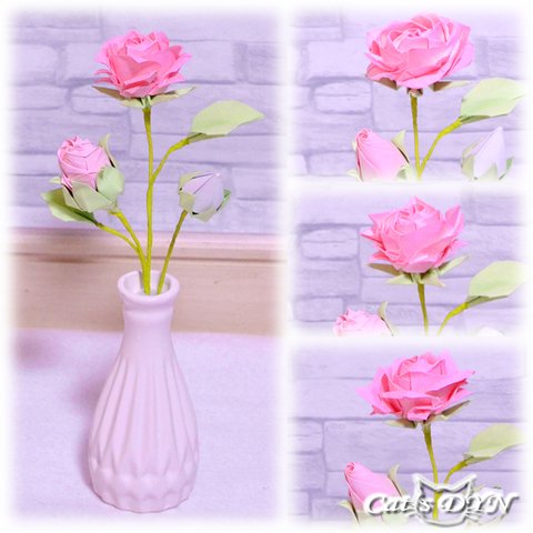 薔薇の花束：春バージョン[選択]　（折り紙の薔薇の花）