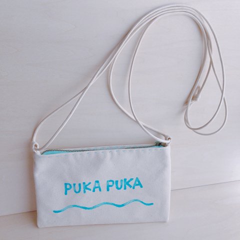 帆布ミニマルスマホサコッシュ  PUKA PUKA🏝SM005