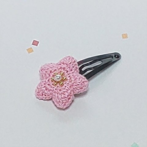 🎎桃の花のパッチンピン＊ベビー＆キッズパッチンピン＊ぱっちんどめ