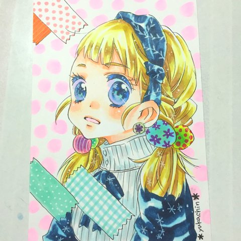 おしゃれガール  創作イラスト