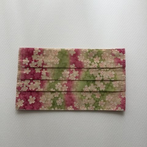 ※受注制作　コットン100%プリーツマスクカバー　桜ピンク
