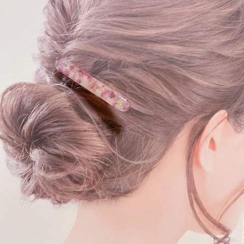 スターチスのヘアクリップ　NO.26