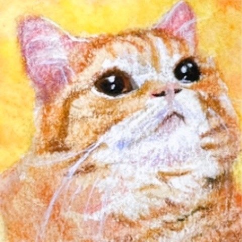 ペット似顔絵オーダー　ミニ額