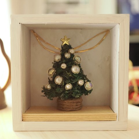 ミニチュア◆クリスマスツリー◆ホワイトクリスマス