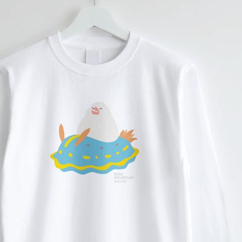 長袖Tシャツ（BIRDAQUARIUM / 白文鳥＆アオウミウシ）