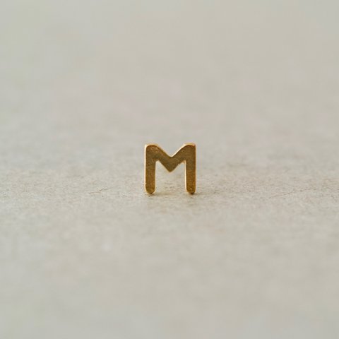 LETTER  M stud earrings 