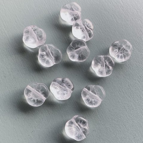 【6コセット】#czech beads#チェコビーズ　pansy11✖️9㍉　crystal