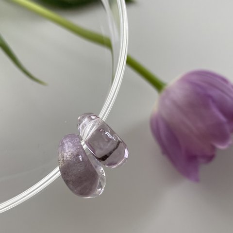 ◎mini ear cuff／lavender color 2set