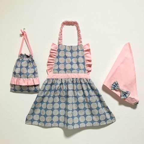 キッズエプロン♡サークルフラワー