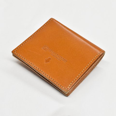 栃木レザー 薄い蓋のない財布 四角い コンパクト財布 ミニ財布 二つ折り財布 ギフト 財布 グリーン JAW020
