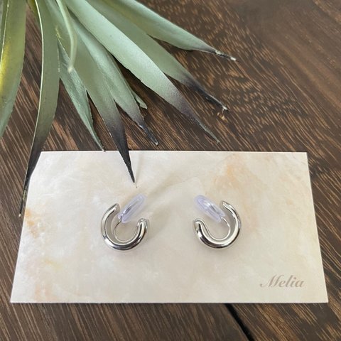 silver clip earring