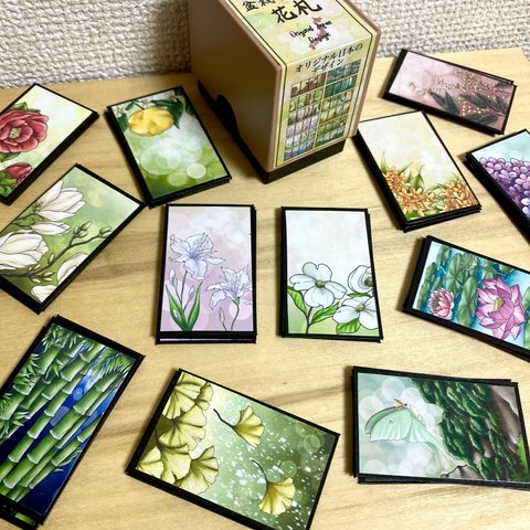 Hanafuda BonsaiGirl Design Cards (Recreated set) リメイクの花札盆栽女子のデザインカードセット